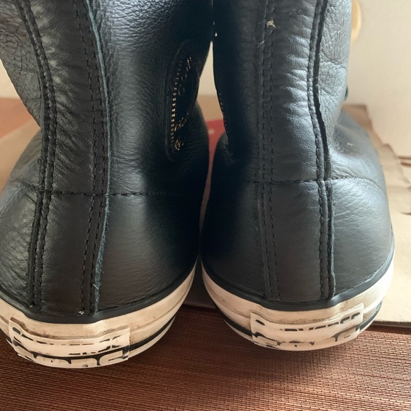 mens black leather converse hi tops